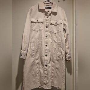 Zara Corduroy Versatile Light Outher Layer Or Button Dress .,, Oversized.